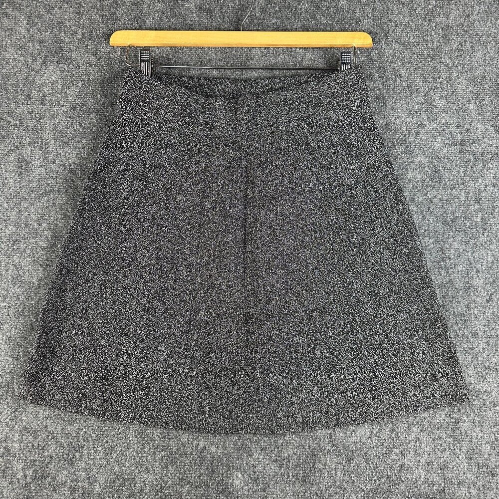 Ann Taylor LOFT Skirt Womens Small Gray Knit Stretch Aline Pullon Elastic Waist